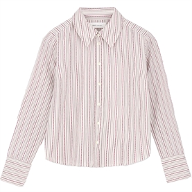 Skall Studio Fauna Skjorte, Raspberry/Cream Stripe 